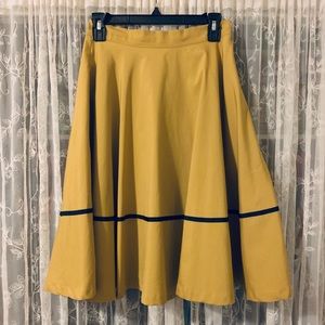 Knee Length Yellow Skirt